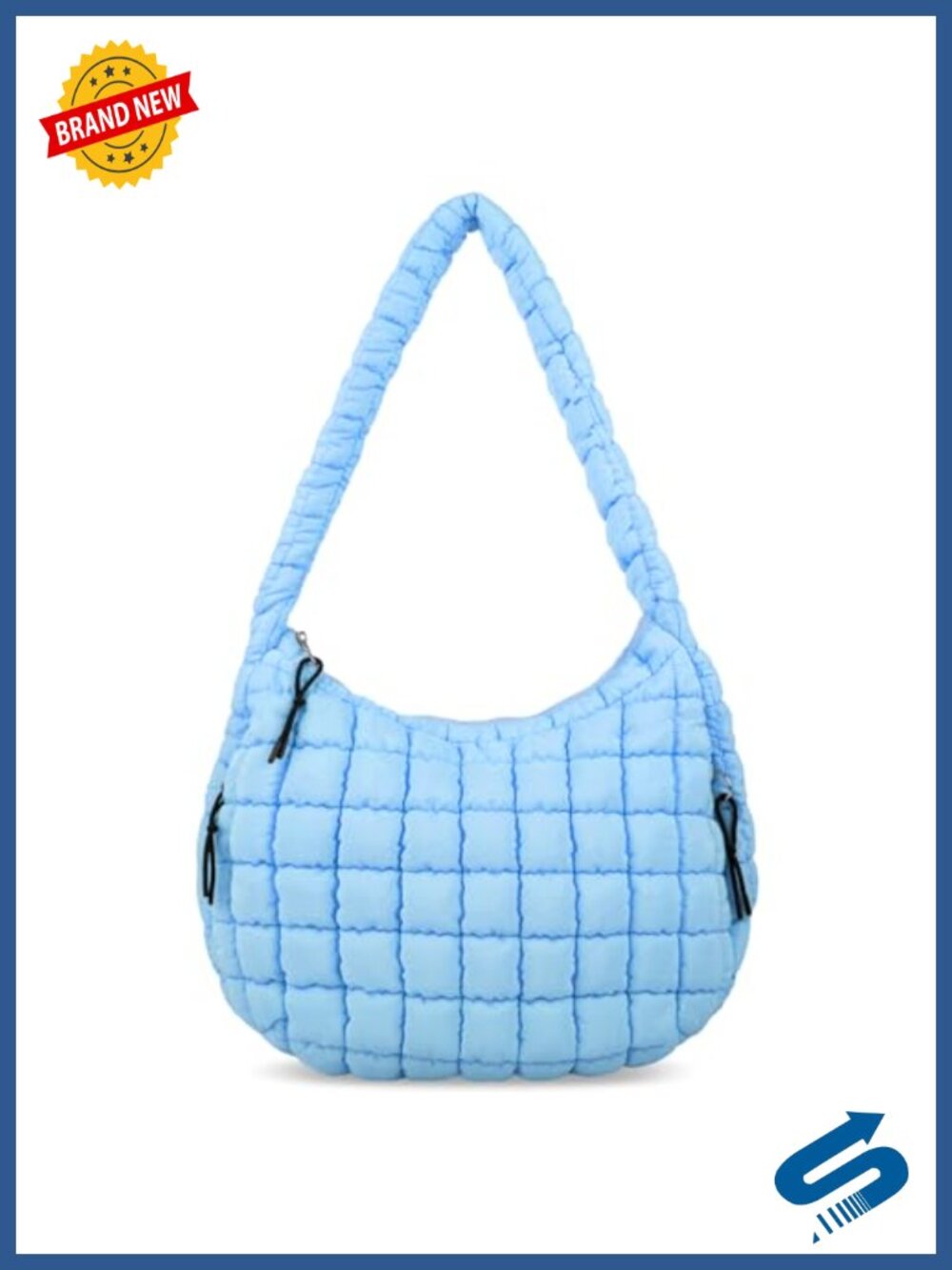 Quilted Puffer Tote Bag Large Nylon Crossbody Hobo Shoulder Bag Lightweight